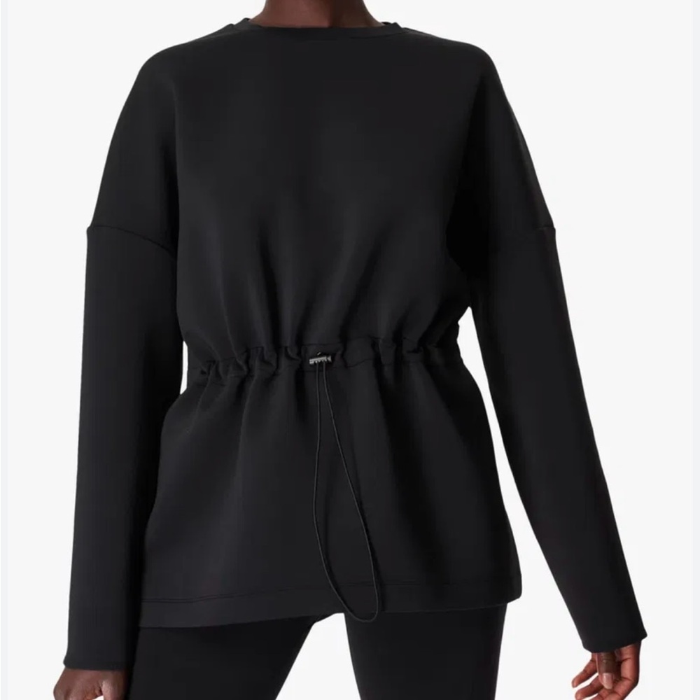 NWOT Sweaty Betty Grace Crew Neck Sweatshirt in Black small